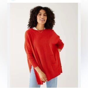 Catalina Travel Sweater in Paprika NWT OS